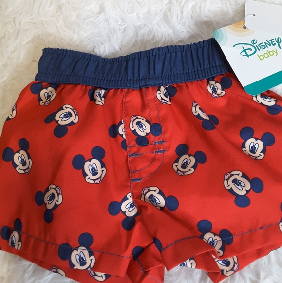 NWT Boys Disney 3T 4T 5T Mickey Mouse Swimming Striped Tank Top Sleeveless Blue